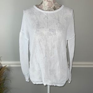 Vince White Fishnet Medium Shirt